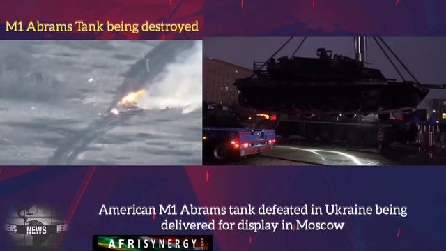 American M1 Abrams tank defeated in Ukraine being delivered for display in Moscow смотреть онлайн