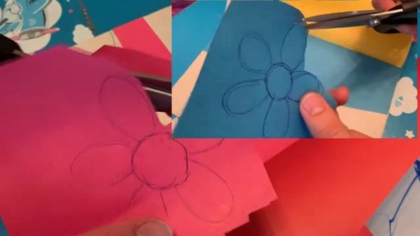 Эксперимент с водой и бумажками-цветками \ Experiment with water and paper flowers