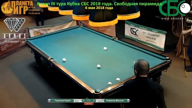 Томилов - Новиков. 8 этап III тура Кубка СБС 2018 года. Свободная пирамида.
