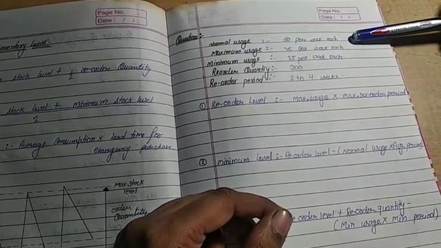 Stock Levels (Reorder, Minimum, Maximum And Average Level) - Material Costing (for B.com/CA/CS/CMA)