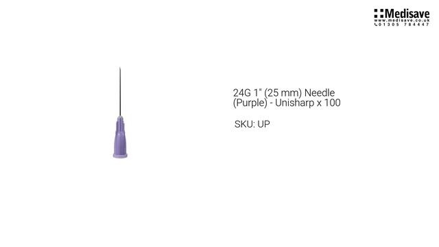 24G 1 25 Mm Needle Purple Unisharp X 100 UP