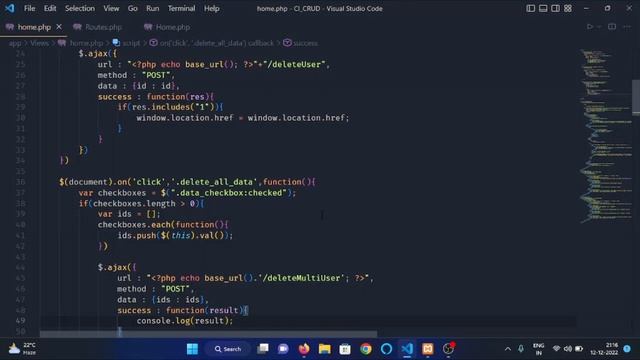 Latest CodeIgniter 4 CRUD tutorial 2022 - #7 Delete Multiple Data смотреть онлайн