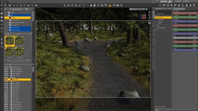How to work with Forest scene in DAZ Studio 4.x смотреть онлайн