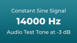 14000 Hz Sound Audio Test Tone | 14000 Hertz Sine Signal | 14 kHz