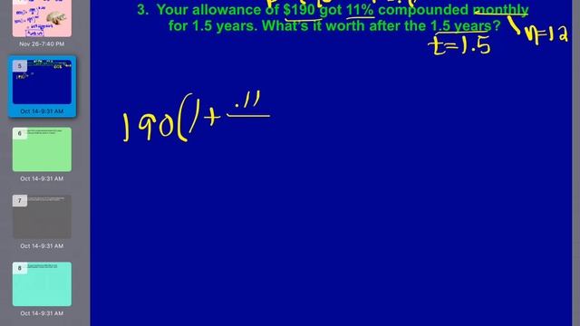 Unit 6 Notes 5 Compound Interest смотреть онлайн