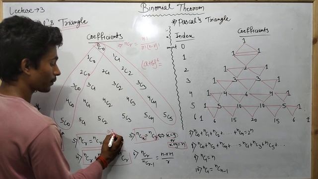 Class -11th/Lecture 3/Topic Pascal's Triangle/Chapter Binomial Theorem/rdm Mathematics
