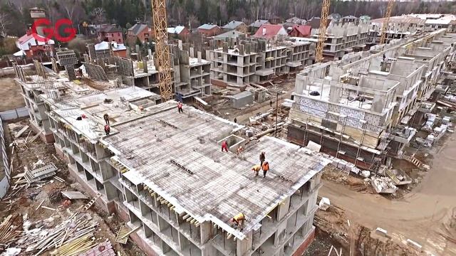 ЖК "Театральный парк" - съёмка с воздуха (апрель 2016) смотреть онлайн
