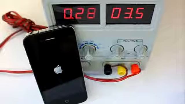 Apple IPhone 4. Тест на превышение напряжения зарядки187
