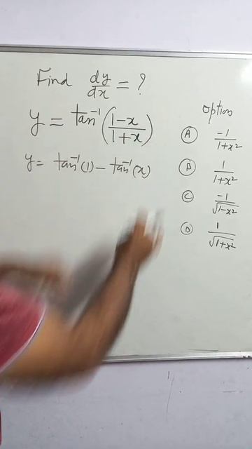 Find dy/dx : tan-¹ (1-×/1+×) #shorts #differentiation смотреть онлайн