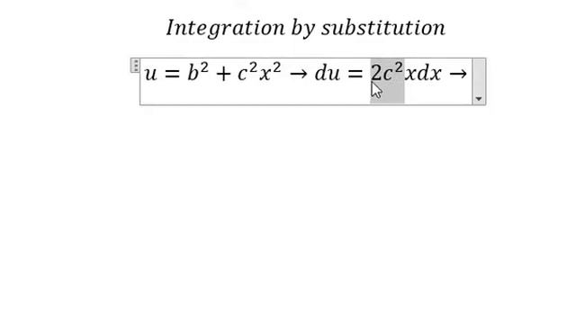 Calculus Help: Integral ∫ 3ax/(b^2+c^2 X^2 ) Dx - Integration By Substitution