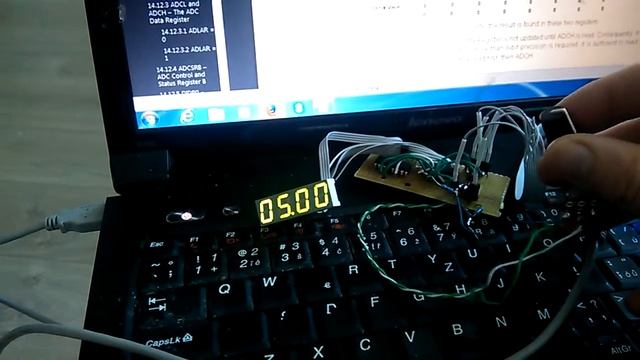 Digital Voltmeter with 7 segment display on Atmel AVR- attiny13 смотреть онлайн