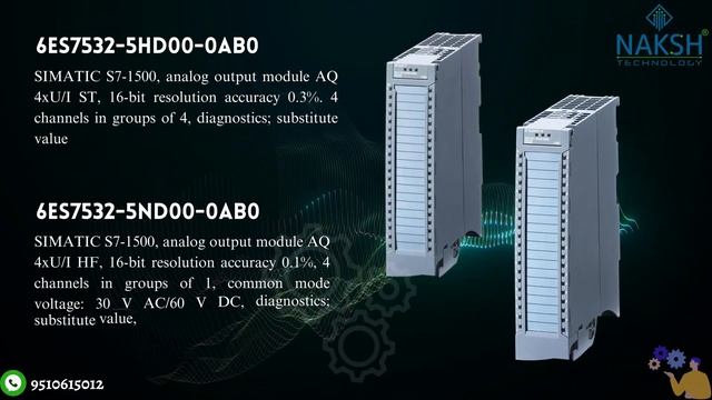 Naksh Technology SIMATIC S7-1500 Analog output module AQ смотреть онлайн