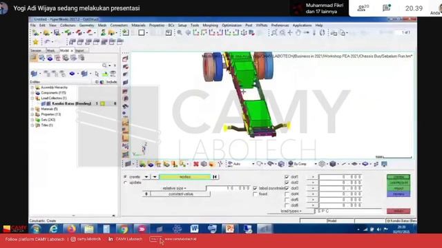 FEA - Altair HyperWorks | Simulasi Kekuatan Chassis - Workshop FEA смотреть онлайн