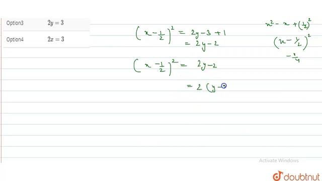The equation of directrix is to the parabola ` 4x ^ 2 - 4x - 2y + 3 = 0 ` will be смотреть онлайн