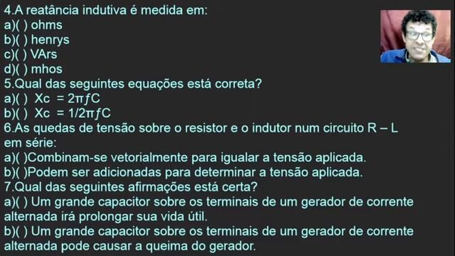 AULA 290 - ELETROTECNICA BASICA - AUTO TESTE COM RESPOSTAS