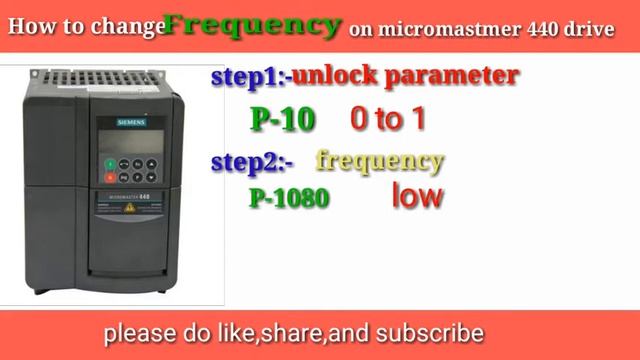 How to change frequency on Micromaster 440 drive💥#electrical education 2.0 смотреть онлайн