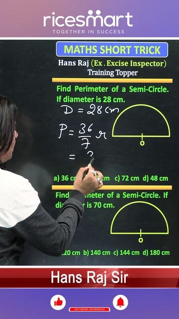 Perimeter of Circle Nikalne ki Short Trick #mathstrickbyhansrajsir