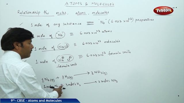 Relationship B/w Moles & Molecules : Atoms And Molecules | Chemistry | Class 9 | CBSE