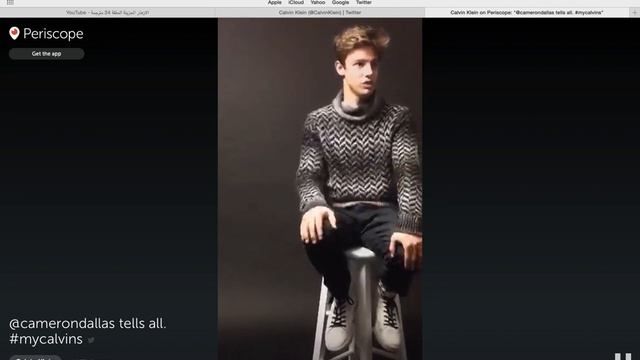 Cameron Dallas Periscope Interview with Calvin Klein смотреть онлайн