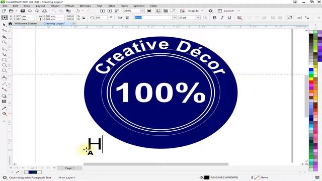 CorelDraw 2021, How to create Logos, របៀបឌីហ្សាញឡូហ្គូ смотреть онлайн