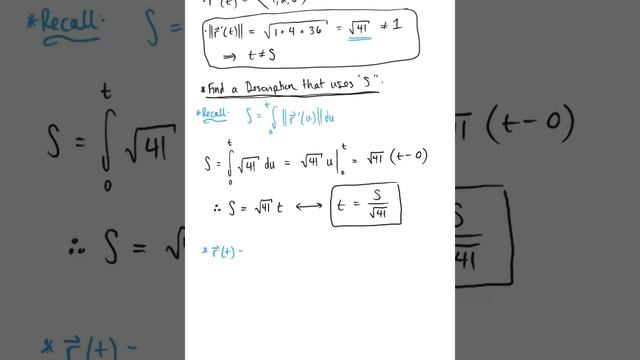 Arc Length Parameterization (Example 1)