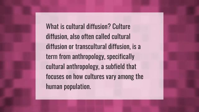 Why is cultural diffusion important? смотреть онлайн