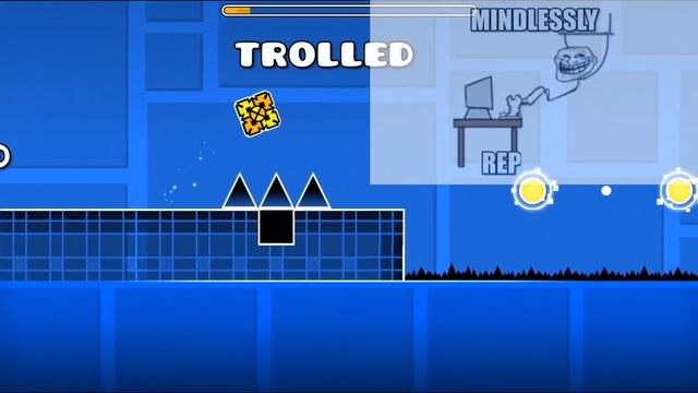 Playing A Troll Geometry Dash Level Until I Complete It