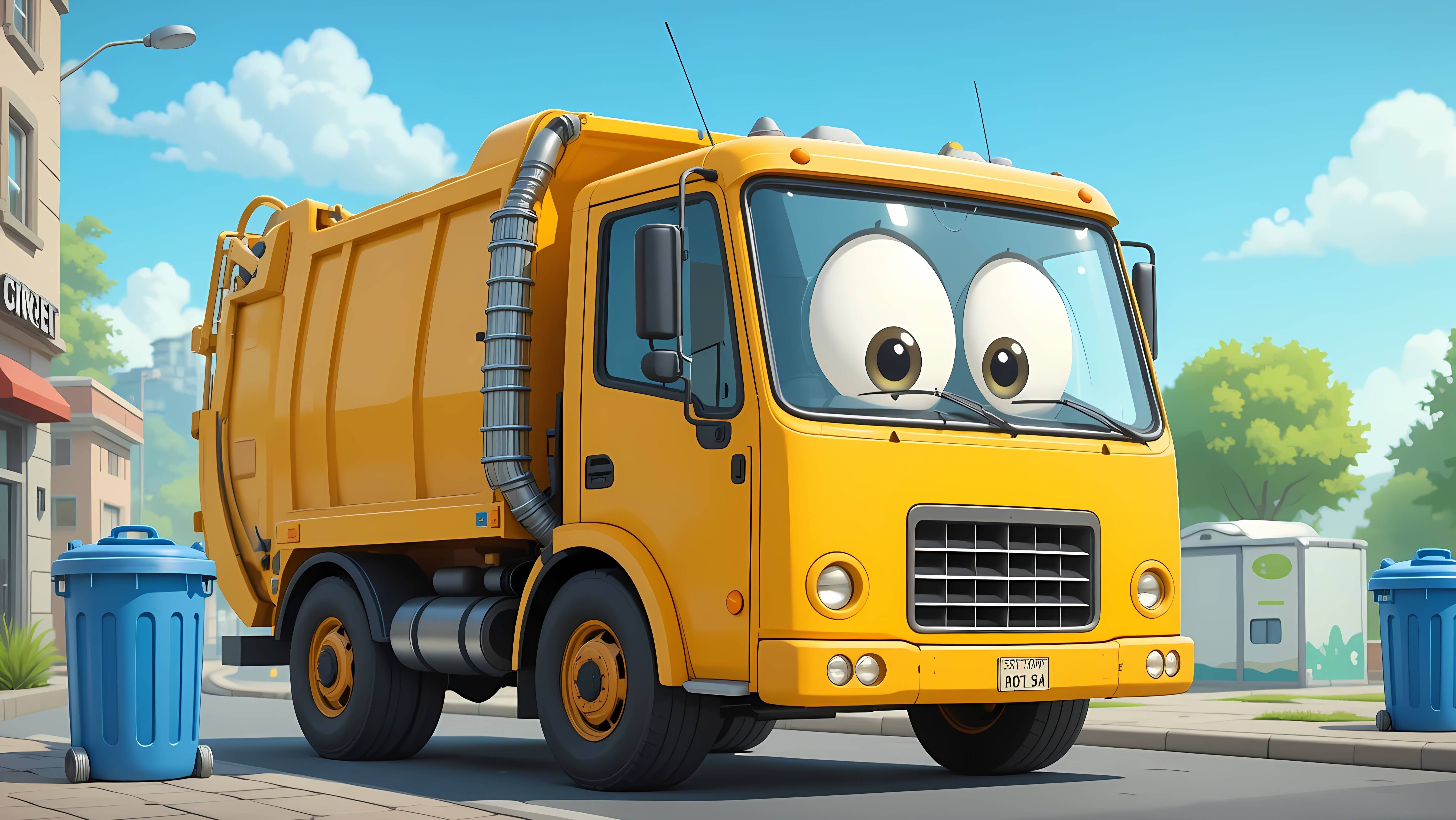 Мультики про машинки. Мусоровоз.