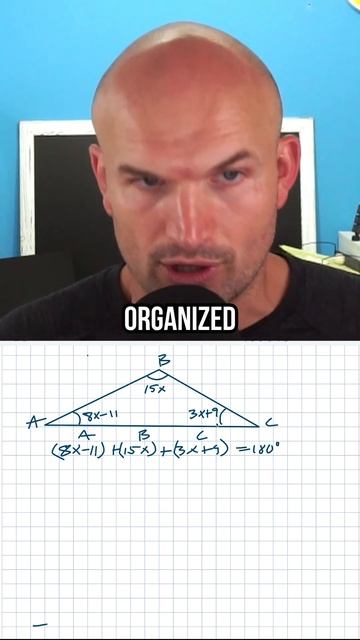Solve for x for the interior angles of a triangle | Geometry ex смотреть онлайн