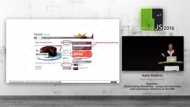 EnterJS 2016 - Keynote: Katie Roberts – Microservices And Continuous Delivery At The BBC