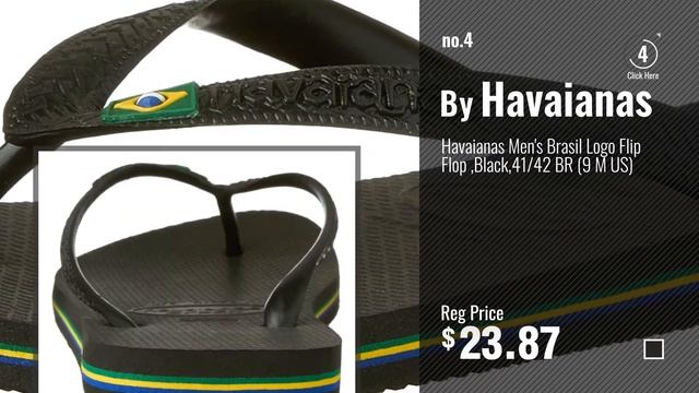 Top 10 Sandals Havaianas [Men Fashion Winter 2018 ]: Havaianas Men's Top Flip Flop,Black,43/44 смотреть онлайн
