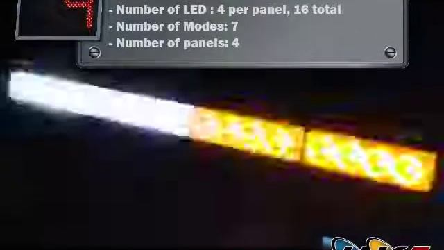4 LED Panel Traffic Adviser Strobe Lights - White and Amber смотреть онлайн