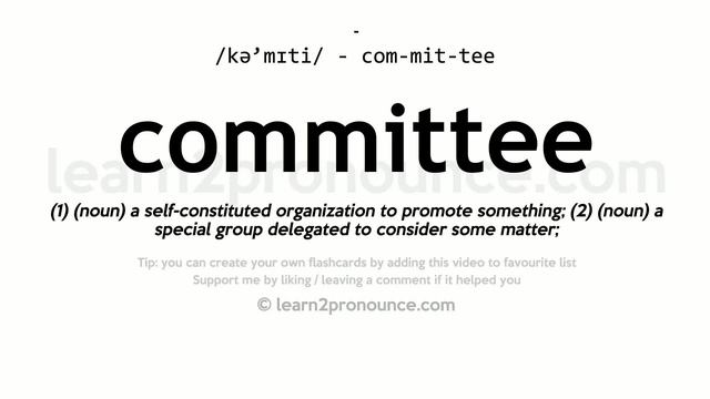 Pronunciation of Committee | Definition of Committee смотреть онлайн