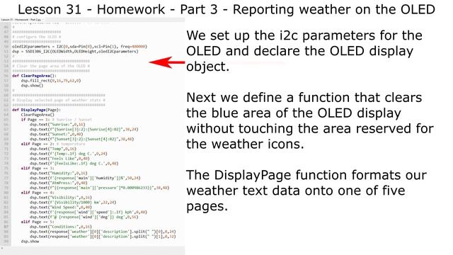 Raspberry Pi Pico W - Lesson 31 Homework Solution