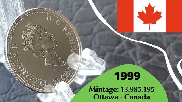 Coin from Canada - 25 Cents - Millenium 1999 - May "The Voyageurs" смотреть онлайн