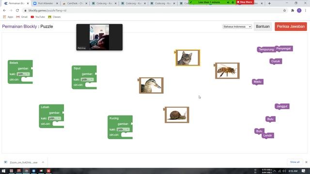 Materi Kelas IIC - Belajar logika menggunakan Blockly.games смотреть онлайн