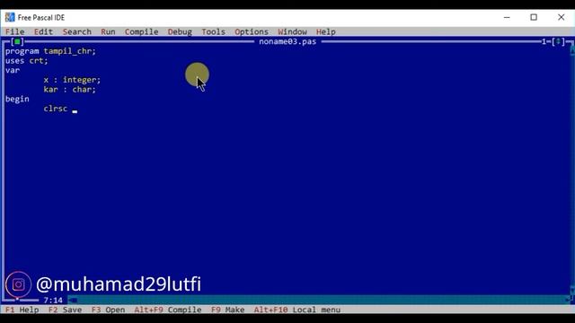 PROGRAM #26 MENGGUNAKAN FUNGSI CHR DALAM PENGOPRASIAN MATEMATIKA PASCAL смотреть онлайн