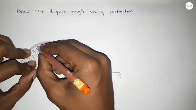 How to draw 117 degree angle using protractor. shsirclasses. смотреть онлайн