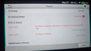 Parking brake and auto hold error Audi/VW - fixed - B2010F0 B201000