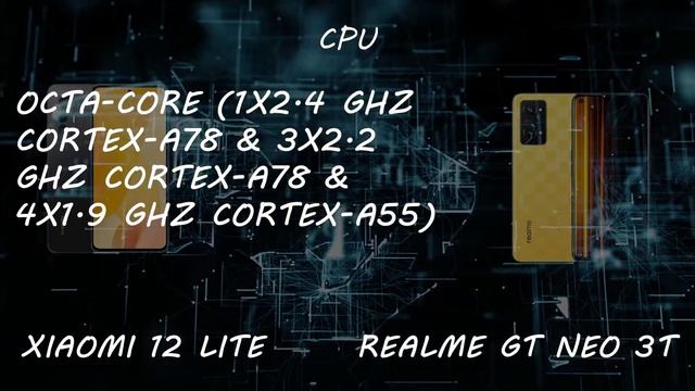 Xiaomi 12 Lite vs Realme GT Neo 3t смотреть онлайн
