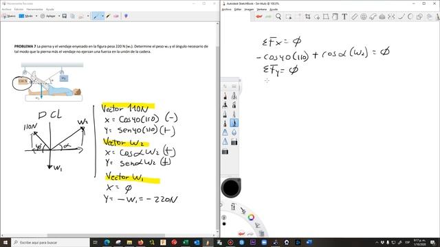 #FISICA - LEYES DE NEWTON - #EQUILIBRIO - EJEMPLO 7 смотреть онлайн