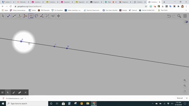 Construct a Perpendicular Bisector - Geogebra смотреть онлайн