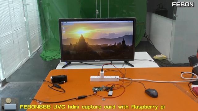 HDMI camera with Raspberry Pi 4 | FEBON 888 UVC capture card смотреть онлайн