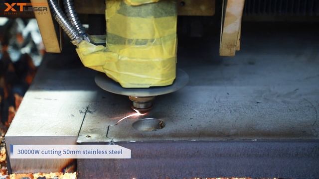 30 000 Вт Резка 50 мм из нержавеющей стали -------XT LASER