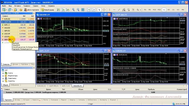 04 Metatrader 5 Окно Обзор рынка