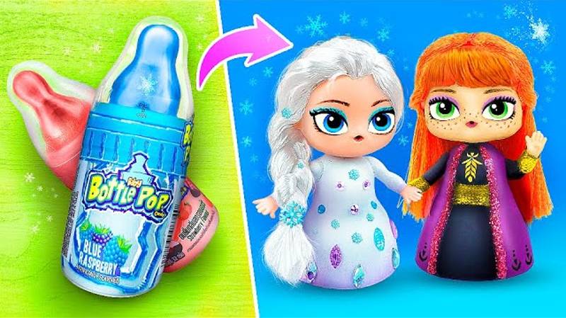 33 лайфхака для ЛОЛ и кукол Барби - трансформация Эльзы и Леди Баг смотреть онлайн