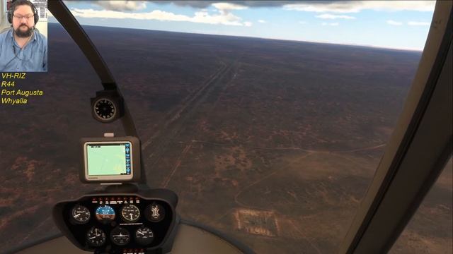 MSFS Vatsim Around Oz. RSP R44. Port Augusta to Whyalla via Cultana Training Area VFR Lane смотреть онлайн