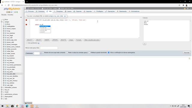 FIVEM LUA Aula 9 MYSQL INSERT UPDATE e DELETE смотреть онлайн