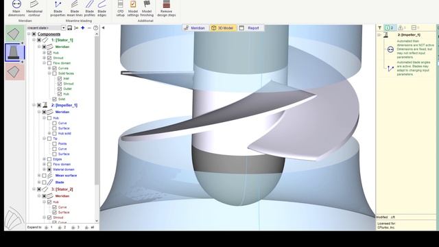 CFturbo Hydraulic Design and Flow Simulation of an Axial Pump смотреть онлайн
