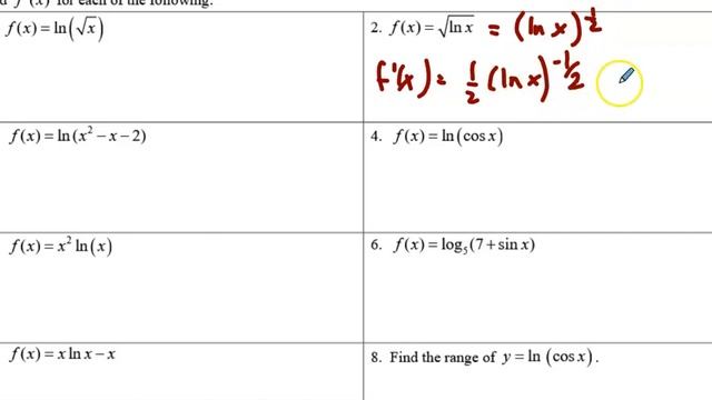 BC Lesson 24 Part 1: Derivatives of Ln and Log смотреть онлайн